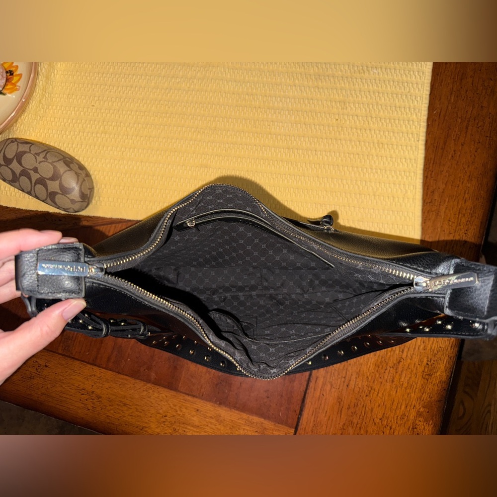 Bcbgeneration Black Messenger Bag With Metallic A… - image 3